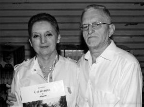 I do autori del libro “Cai de aqua a Minerbe”: Luciana Gatti e Luigi Zuccari.