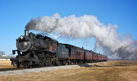 I treni gera tirà da cle bele locomotive a vapore…
