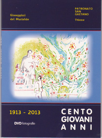 Copertina del volumeto CENTO GIOVANI ANNI, ilustrà da Vico Calabró.
