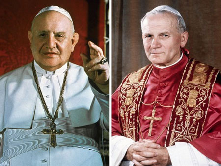 Papa Giovanni XXIII e Papa Giovanni Paolo II… Santi insieme.