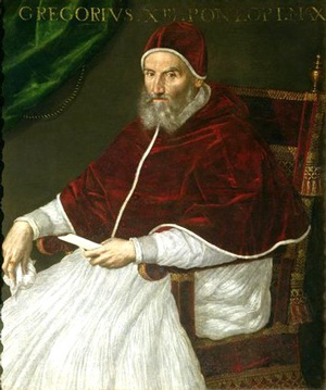 El Papa Gregorio XIII che l’à canbià el calendario.