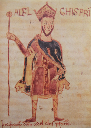 Adelchi, re de i Longobardi, dal Codex Legum Langobardorum, XI secolo.