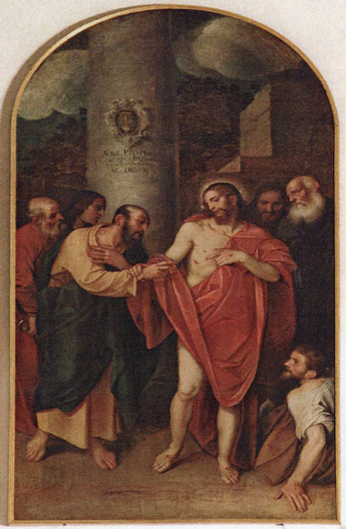 L’incredulità di San Tommaso, (1610) cesa de Santa Lucia, Padova.