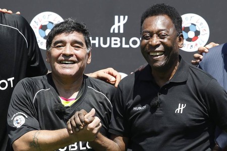 Parigi, 9 giugno 2016: Pelè e Maradona insieme.