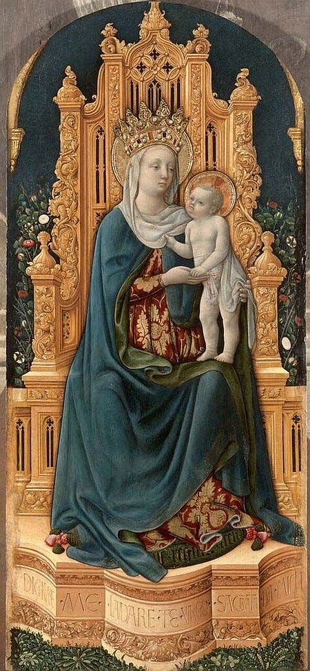 Antonio Vivarini, Madonna in trono con Gesù Bambino, 1443 ca.